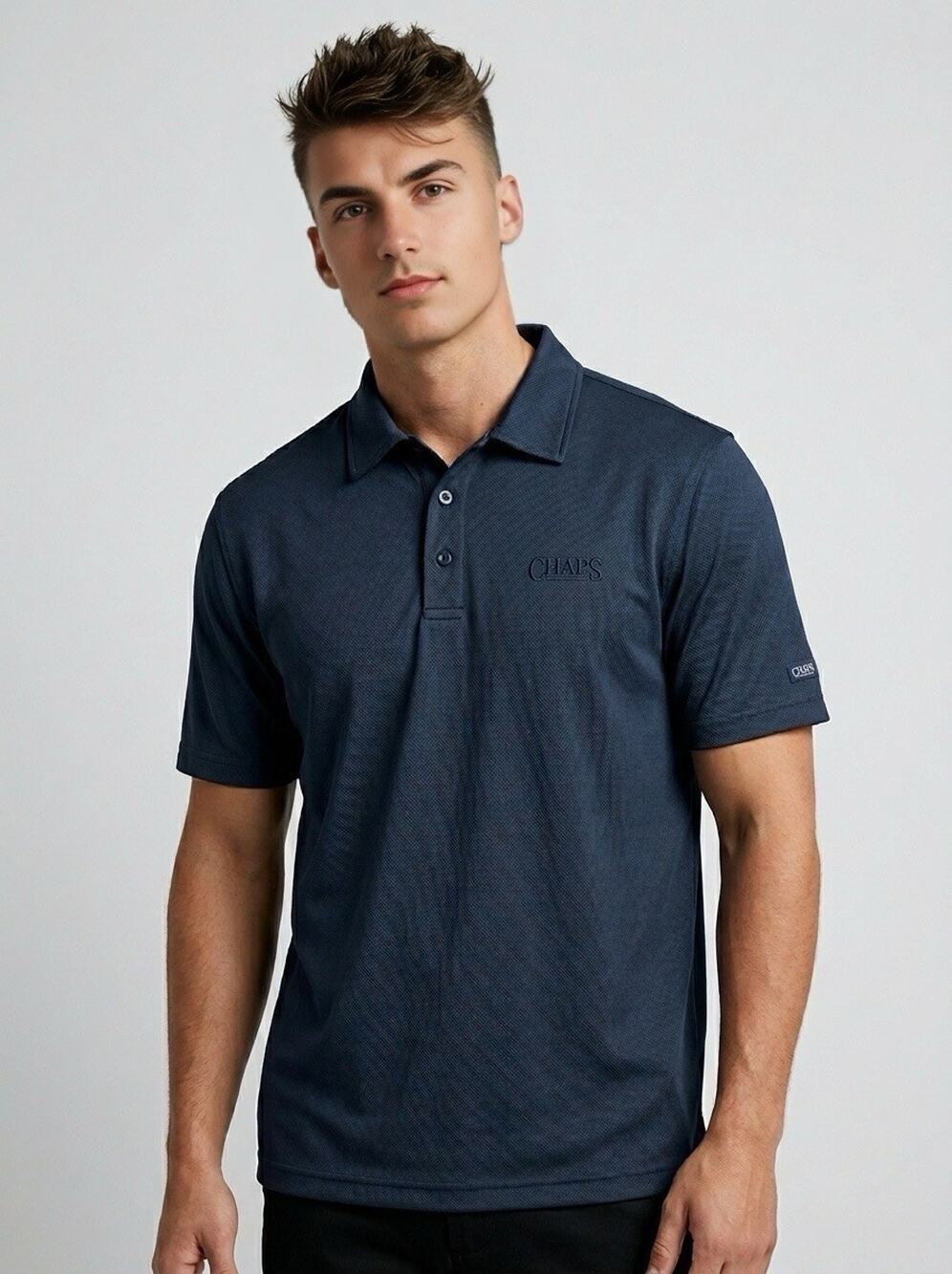 NWT Chaps (by Ralph Lauren) Short Sleeve Golf Polo Shirt Mens XL Navy Blue